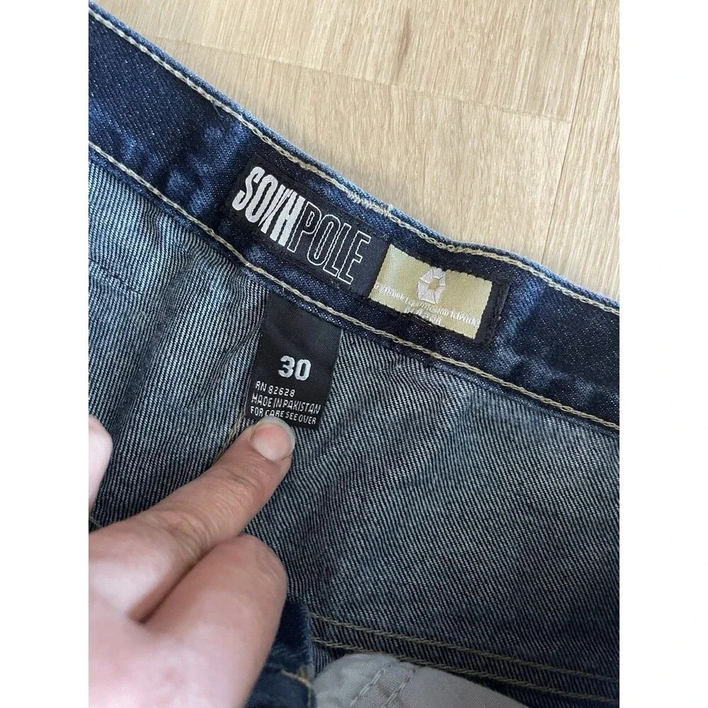 Vintage Southpole Jeans Mens 30x30 Baggy Denim Y2K Hip Hop Streetwear - Picture 8 of 13